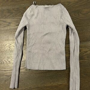 Abercrombie Barely Worn glossy slash sweater top